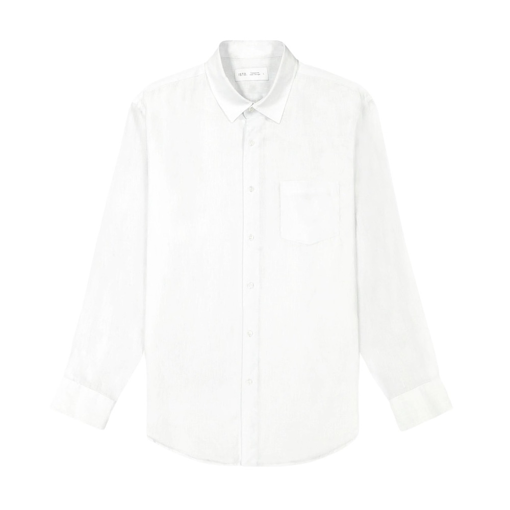 ISTO White Linen Shirt Sz S
